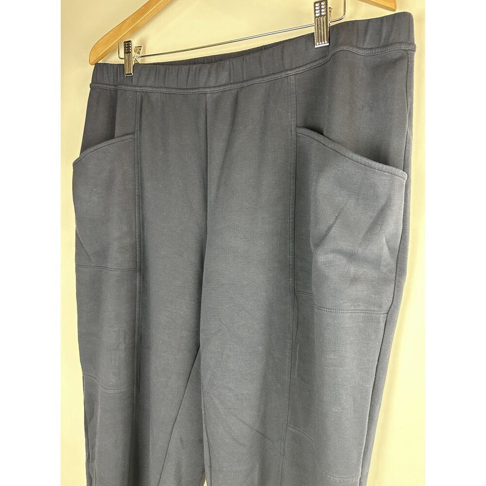 J. Jill Fit Sleek Double Knit Seamed Crop Pants Navy Blue Women's Plus Size 2X - Picture 6 of 13